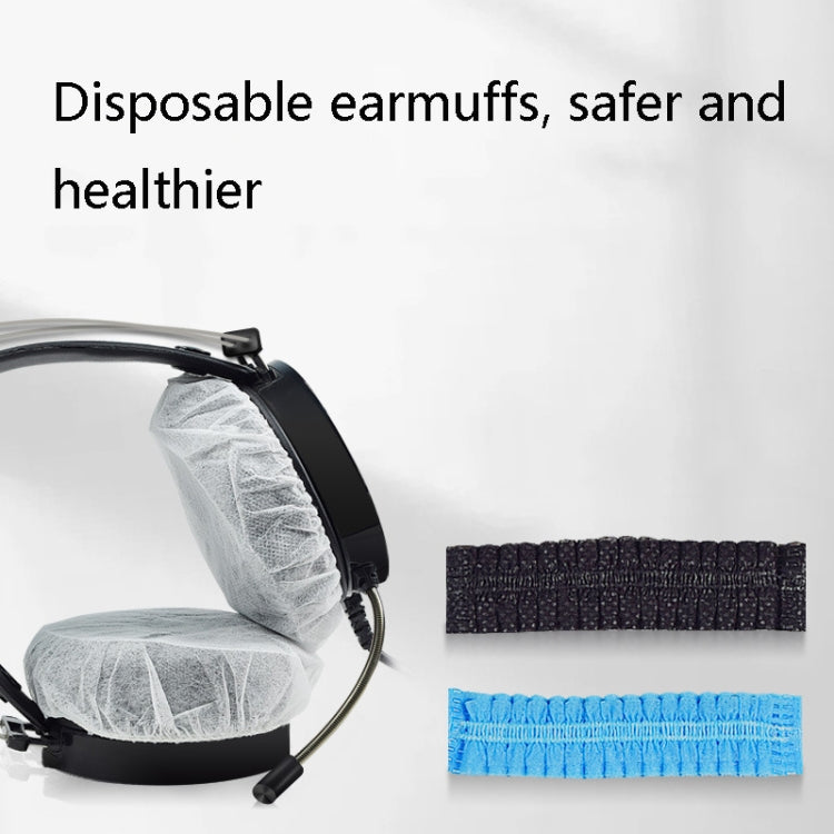 50 Pairs Earphone Disposable Dust Cover Game Headset Non-Woven Protective Cover(50 Pairs of Independent (Black)) - Earmuff & Pad by PMC TechLife | Online Shopping South Africa | PMC TechLife
