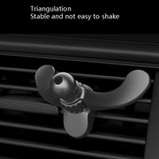3 PCS A-004 Car Mobile Phone Bracket Air Outlet Hook Accessories(Black)