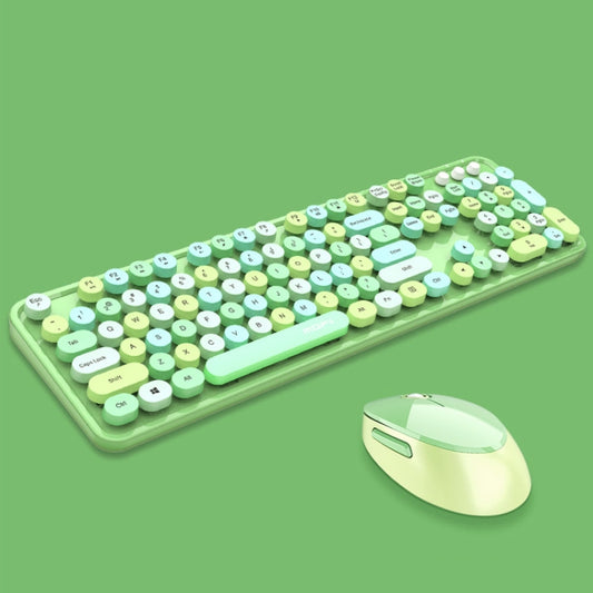 Mofii Sweet Wireless Keyboard And Mouse Set Girls Punk Keyboard Office Set, Colour: Green Mixed Version - free shipping - PMC Jewellery - Order now!
