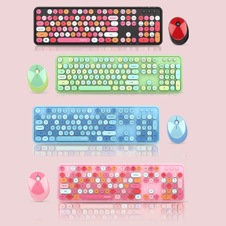 Mofii Sweet Wireless Keyboard And Mouse Set Girls Punk Keyboard Office Set, Colour: Green Mixed Version - free shipping - PMC Jewellery - Order now!
