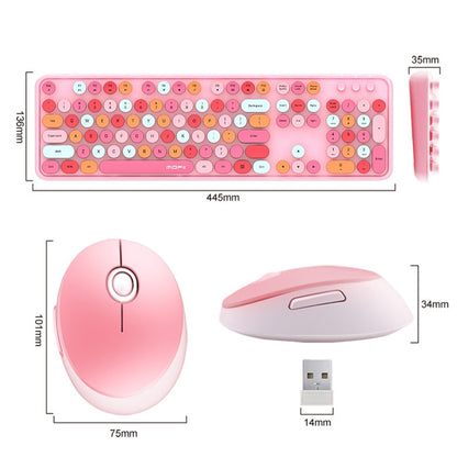 Mofii Sweet Wireless Keyboard And Mouse Set Girls Punk Keyboard Office Set, Colour: Green Mixed Version - free shipping - PMC Jewellery - Order now!