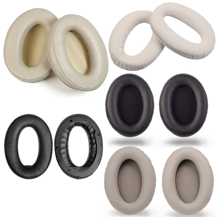 2 PCS Headset Comfortable Sponge Cover For Sony WH-1000xm2/xm3/xm4, Colour: (1000X / 1000XM2)Beige Protein With Card Buckle - Earmuff & Pad by PMC TechLife | Online Shopping South Africa | PMC TechLife