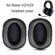 2 PCS Headset Sponge Cover For Razer V2, Colour: Black Skin Black Net