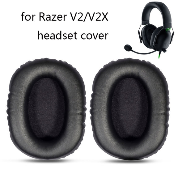 2 PCS Headset Sponge Cover For Razer V2, Colour: Black Skin Black Net