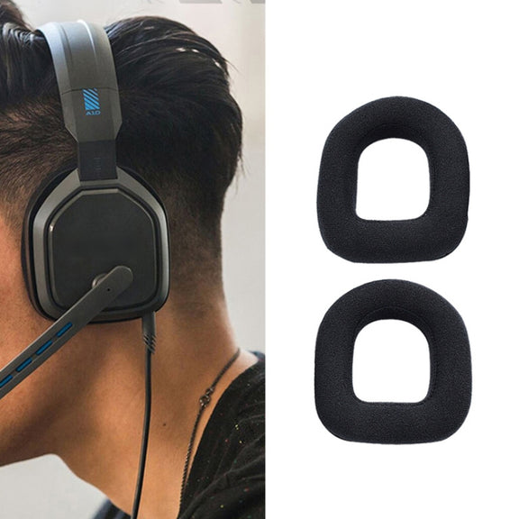 2 PCS Gaming Headset Sponge Protective Case Flannel Earmuffs for Logitech A10