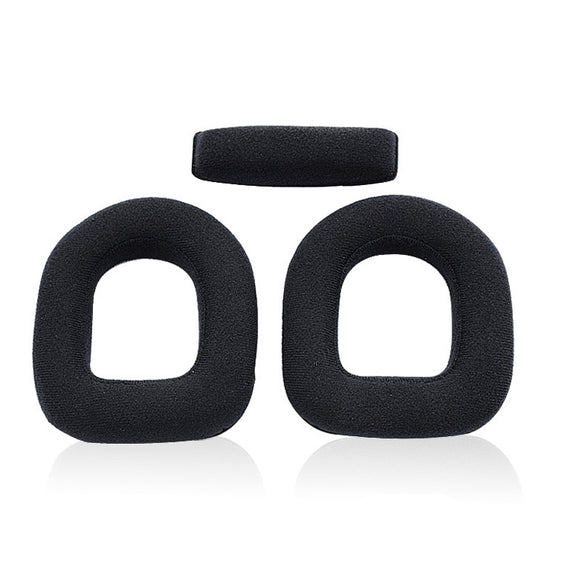 2 PCS Gaming Headset Sponge Protective Case Flannel Earmuffs for Logitech A50