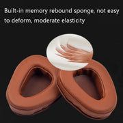 1 Pairs Headphone Sponge Leather Earmuffs For Skullcandy Aviator 2(Brown)