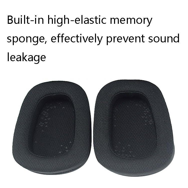 1 Pairs D0005 Headphone Sponge Cover Headphone Earmuffs Head For Logitech G633 / G933 / G933S, Colour: Net Cloth - Earmuff & Pad by PMC TechLife | Online Shopping South Africa | PMC TechLife
