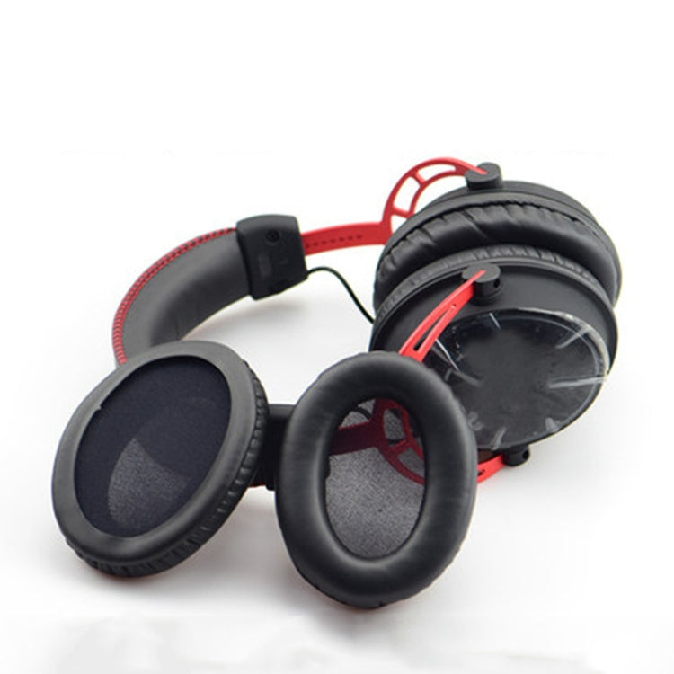1 Pairs Headset Sponge Cover Ear Pad Leather Case For Kingston Cloud Silver II, Colour: White Splicing