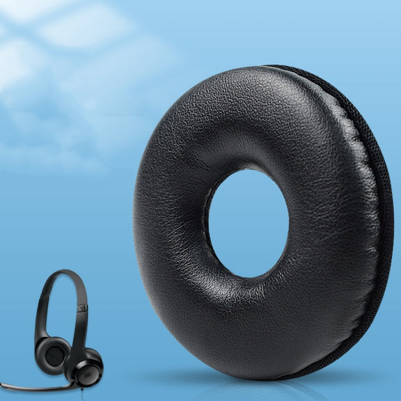 2 PCS Headset Sponge Cover Earmuffs For Logitech H390(Black)