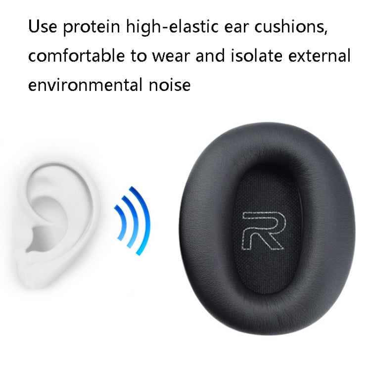 1 Pair Protein Skin Leather Headest Sponge Earmuffs For Edifier W820BT / W808BT / K815 / K815PG1 / H840 / K800 / K830(Red)