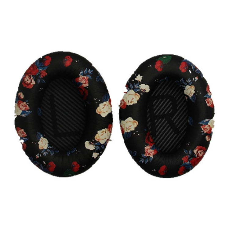 2 PCS Headset Sponge Cover For BOSE QC15 / QC3 / QC2 / QC25 / AE2 / AE2i(Print Color + Black LR) - Earmuff & Pad by PMC TechLife | Online Shopping South Africa | PMC TechLife