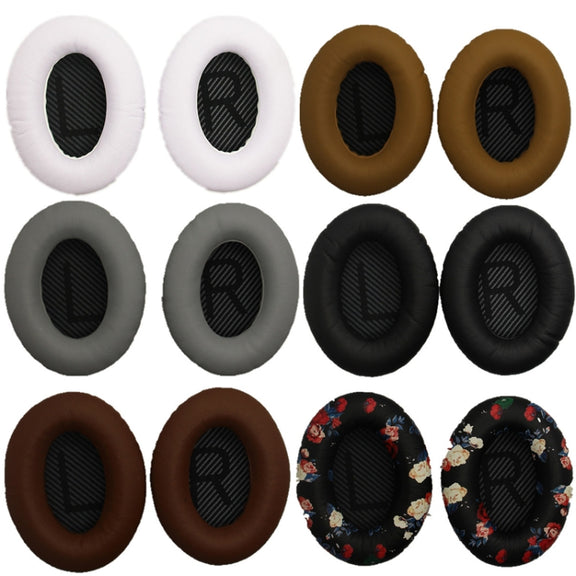 2 PCS Headset Sponge Cover For BOSE QC15 / QC3 / QC2 / QC25 / AE2 / AE2i(Coffee  + Black LR)