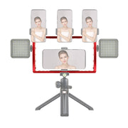 Diving Dual Handheld Grip Bracket Stabilizer Extension Phone Clamp Camera Rig Cage Underwater Case for GoPro HERO9 /8 /7, Colour: Red Bracket + Shutter