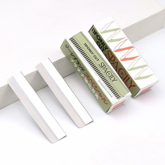 5 Box / Set Eyebrow Trimming Blade Stainless Steel Eyebrow Scraper(10 PCS / Box)