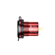 Aluminum Alloy Double QC3.0 Fast Charge With Button Switch Car USB Charger Water-resistant Car Charger Specification: lue Shell Blue Light With 60cm Line