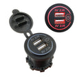 Car Motorcycle Modified Charger Double Aperture 4.2A With Touch Switch USB Car Charge(Red Light) - DIY Modified Charger by PMC TechLife | Online Shopping South Africa | PMC TechLife