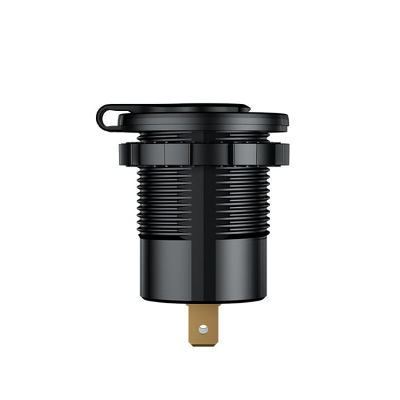 Car Motorcycle Ship Modified With Colorful Screen Display USB Dual QC3.0 Fast Charge Car Charger, Model: P20-A With Terminal