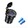 Car Motorcycle Ship Modified With Colorful Screen Display USB Dual QC3.0 Fast Charge Car Charger, Model: P20-B With Terminal - DIY Modified Charger by PMC TechLife | Online Shopping South Africa | PMC TechLife