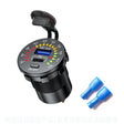 Car Motorcycle Ship Modified With Colorful Screen Display USB Dual QC3.0 Fast Charge Car Charger, Model: P20-C With Terminal - DIY Modified Charger by PMC TechLife | Online Shopping South Africa | PMC TechLife