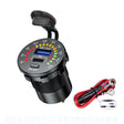 Car Motorcycle Ship Modified With Colorful Screen Display USB Dual QC3.0 Fast Charge Car Charger, Model: P20-C With 60cm Line - DIY Modified Charger by PMC TechLife | Online Shopping South Africa | PMC TechLife