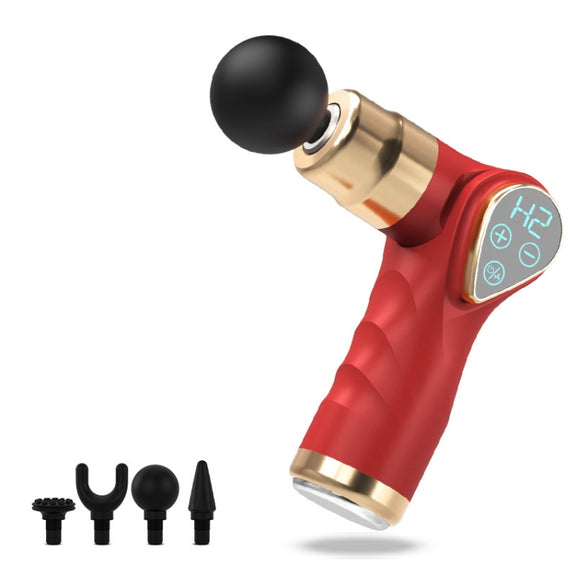 Mini Fascia Gun Small LCD Screen Muscle Massager(018 Red)