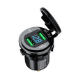 Car Motorcycle Modified USB Charger QC3.0 Metal Waterproof Fast Charge(Black Shell Blue Light) - DIY Modified Charger by PMC TechLife | Online Shopping South Africa | PMC TechLife