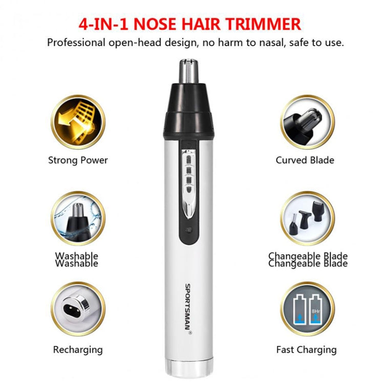 SPORTSMAN SM-418 Electric Mini Shaving Eyebrows Hair Nose Hair Trimmer USB(White) - free shipping - PMC Jewellery - Order now!