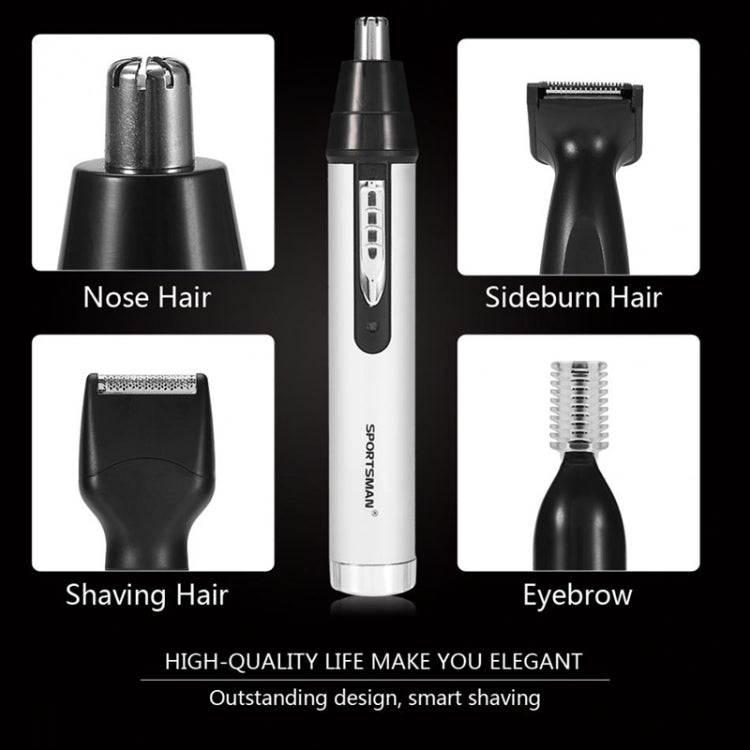 SPORTSMAN SM-418 Electric Mini Shaving Eyebrows Hair Nose Hair Trimmer USB(White) - free shipping - PMC Jewellery - Order now!