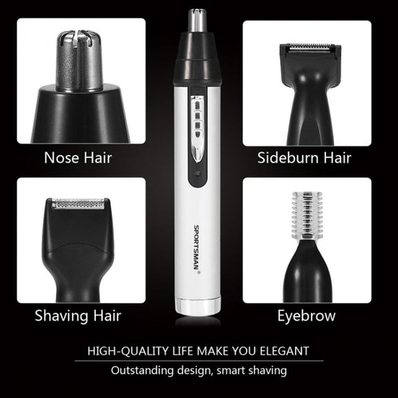 SPORTSMAN SM-418 Electric Mini Shaving Eyebrows Hair Nose Hair Trimmer USB(White)