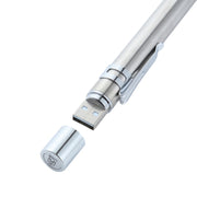 Flashlight Pupil Pen Light Yellow White Dual Light Source Dental Light LED Stainless Steel Morning Inspection Light(Silver)
