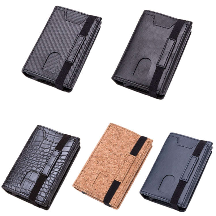 RFID Anti-Theft Aluminum Alloy Card Case(Crocodile Black)