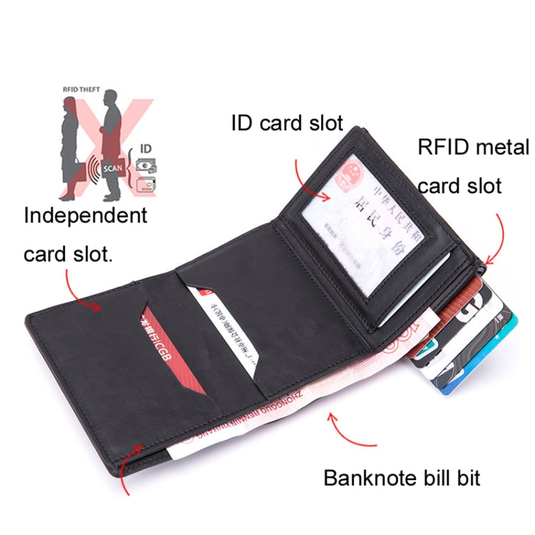 RFID Anti-Theft Aluminum Alloy Card Case(Crocodile Black)