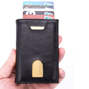 RFID Anti-Theft Aluminum Alloy Card Case(Crocodile Black)