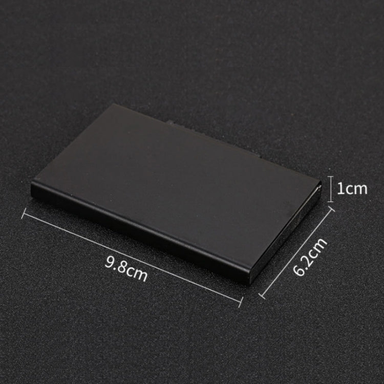 RFID Anti-Theft And Anti-Magnetic Aluminum Alloy Credit Card Case(Black)