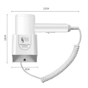 Hotel Hair Dryer Wall Mount High Power Hair Dryer Household Hair Cylinder Dryer, CN Plug(Hotel Hairdryer White)