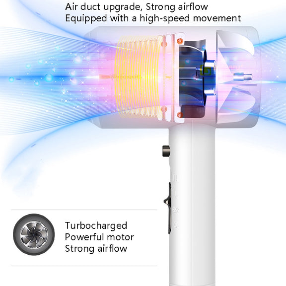 Hotel Hair Dryer Wall Mount High Power Hair Dryer Household Hair Cylinder Dryer, CN Plug(Hotel Hairdryer White)