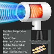 Hotel Hair Dryer Wall Mount High Power Hair Dryer Household Hair Cylinder Dryer, CN Plug(Hotel Hairdryer White)