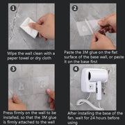 Hotel Hair Dryer Wall Mount High Power Hair Dryer Household Hair Cylinder Dryer, CN Plug(Hotel Hairdryer White)