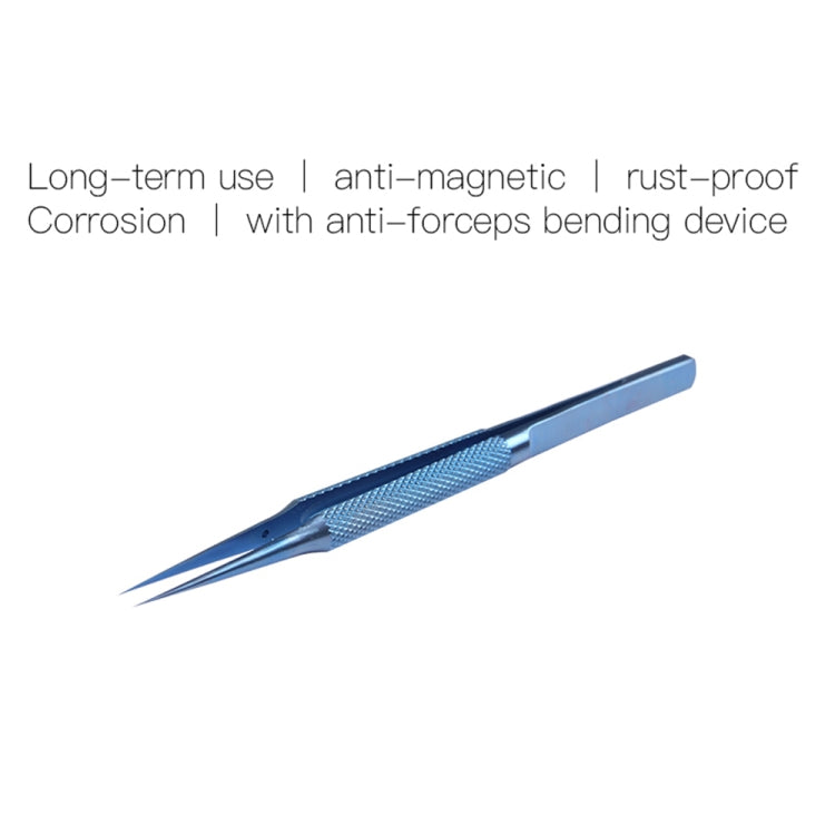 Kaisi Titanium Alloy Tweezers Repair Fingerprint Fly Line Phone Motherboard Precise Antimagnetic Electronics Tweezers(Straight BT-11) - Tweezers by Kaisi | Online Shopping South Africa | PMC TechLife | Buy Now Pay Later Mobicred