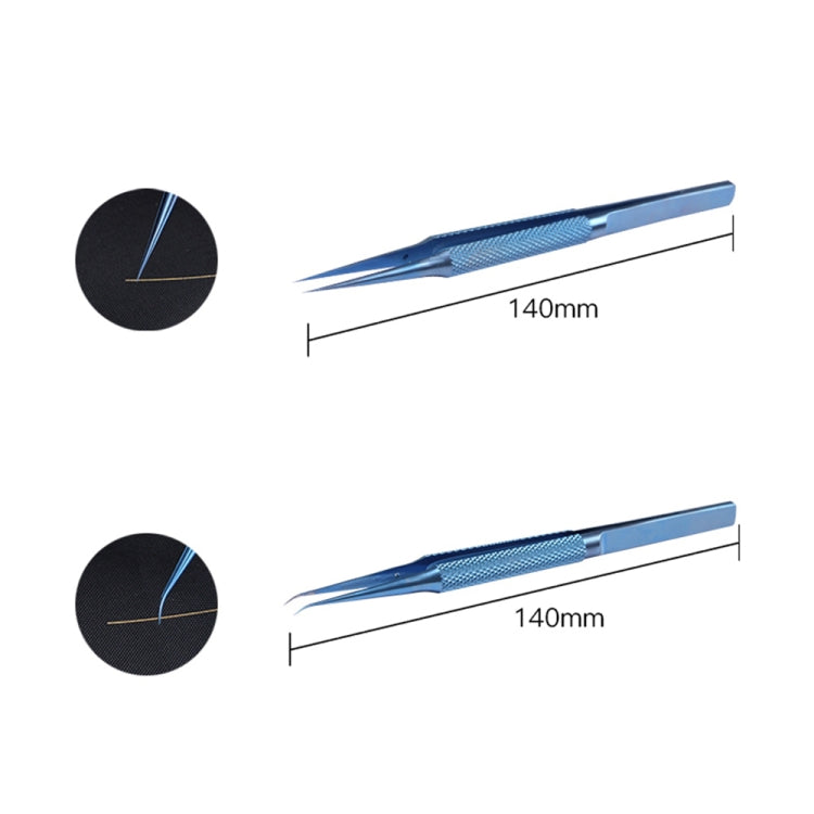 Kaisi Titanium Alloy Tweezers Repair Fingerprint Fly Line Phone Motherboard Precise Antimagnetic Electronics Tweezers(Curved BT-15) - Tweezers by Kaisi | Online Shopping South Africa | PMC TechLife | Buy Now Pay Later Mobicred