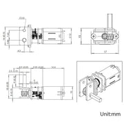 GW12N20 Worm Gear Low Speed Motor Ultra Mini Gear Power-Off Self-Locking Motor For Smart Car Robot(12V 20RPM)