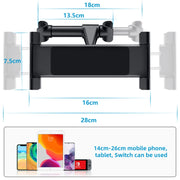 Car Seat Telescopic Bracket Car Rear Pillow Mobile Phone Bracket, Colour: 06 Upgrade Version Black