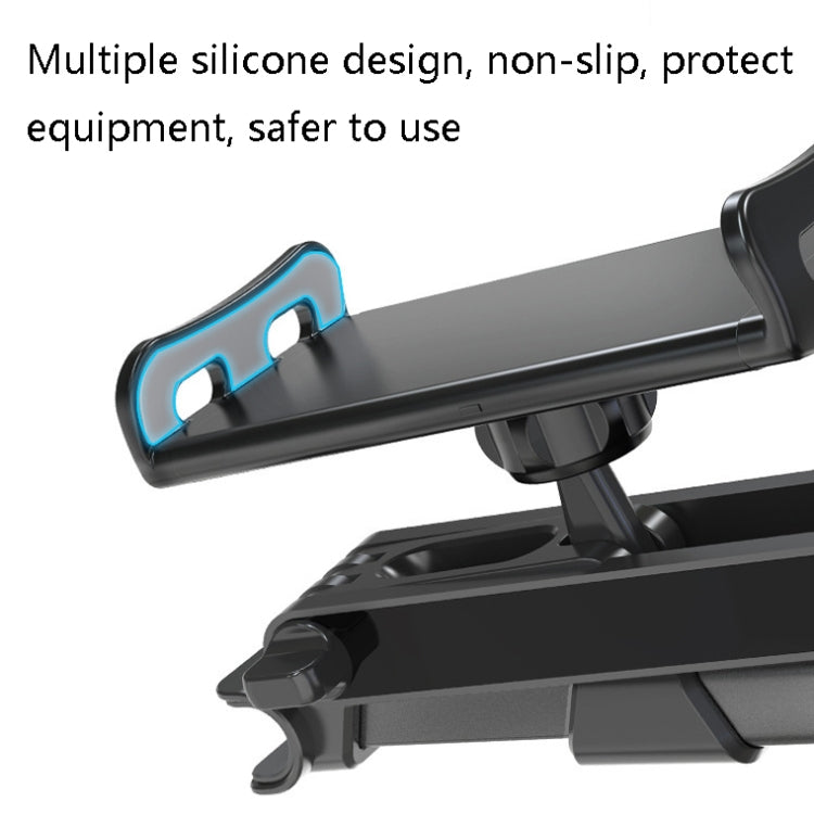Car Seat Telescopic Bracket Car Rear Pillow Mobile Phone Bracket, Colour: 06 Upgrade Version Black