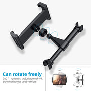 Car Seat Telescopic Bracket Car Rear Pillow Mobile Phone Bracket, Colour: 06 Upgrade Version Black