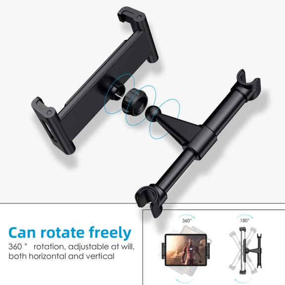 Car Seat Telescopic Bracket Car Rear Pillow Mobile Phone Bracket, Colour: 06 Upgrade Version Black