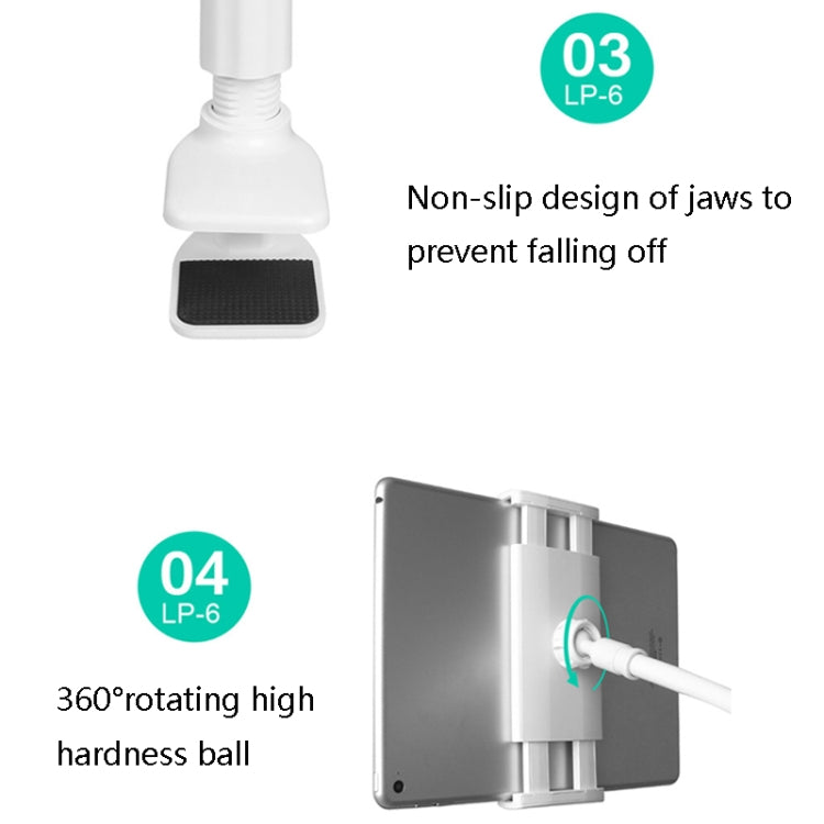 LP-6 Tablet Mobile Phone Lazy Bracket Detachable Bed Bracket, Style: Two-stage (Golden) - Lazy Bracket by PMC TechLife | Online Shopping South Africa | PMC TechLife