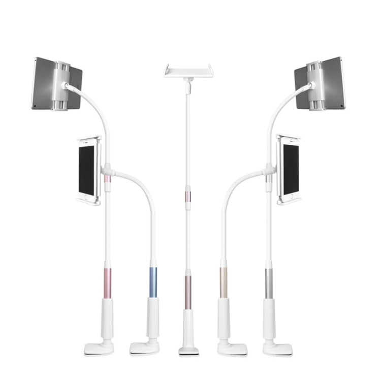 LP-6 Tablet Mobile Phone Lazy Bracket Detachable Bed Bracket, Style: Three-stage (Silver)