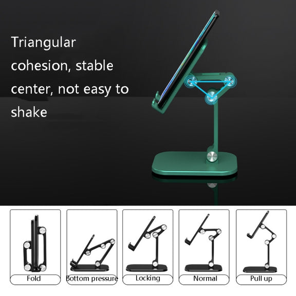 CYX-PH2 Mobile Phone Tablet Desktop Bracket Folding Telescopic Phone Bracket(Black)