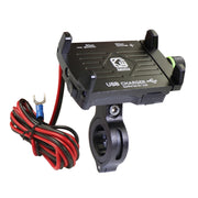 Kewig M6 Aluminum Alloy Motorcycle Mobile Phone Bracket Rechargeable With Switch Water-resistant Stable Navigation Bracket(Black)